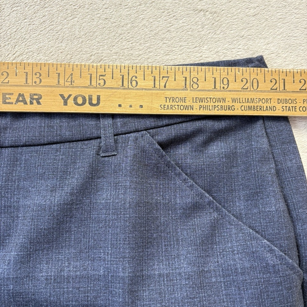 Democracy Pants Womens 22W Blue Ab Solution Plaid Skyrise Dark‎ Academia Cropped - Picture 4 of 12